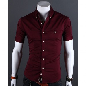 Мъжка риза - бордо Hot spring L-XL