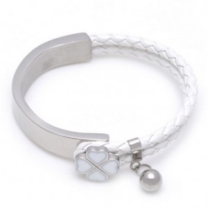 Елегантни гривна White Clover steel