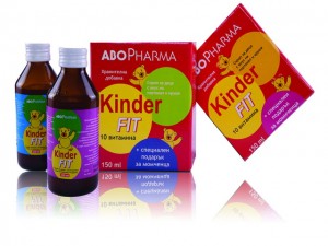 KINDER FIT  сироп за деца с 10 витамина с вкус на портокал и круша, 150 мл