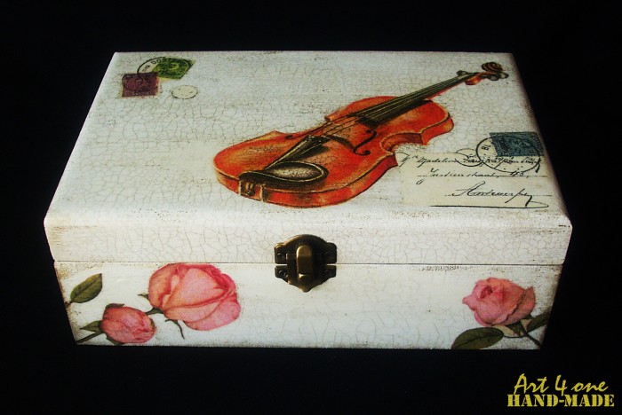 Кутия за чай или други. Ръчна изработка.