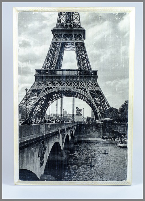 Фотография в/у дърво - Париж, айфеловата кула