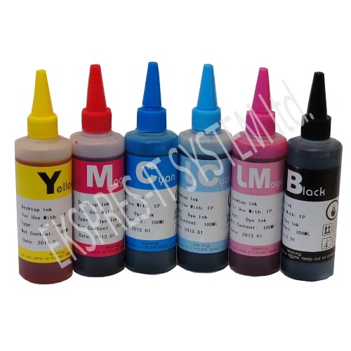 Комплект универсално мастило на багрилна основа /фото мастило/ за принтери и плотери Epson, Canon, B