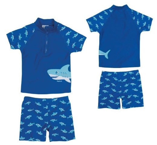 Детски бански с UV защита за момчета Акула