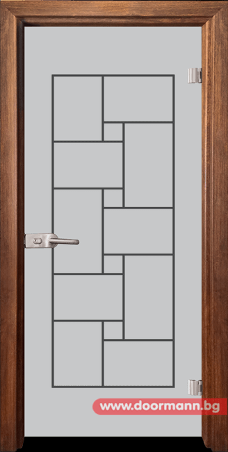  Стъклена врата модел Gravur 13-7