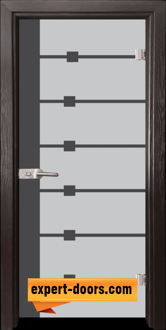 Стъклена интериорна врата Sand G 14-5 с каса Венге