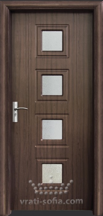 Интериорна HDF врата с код 021, цвят Орех 