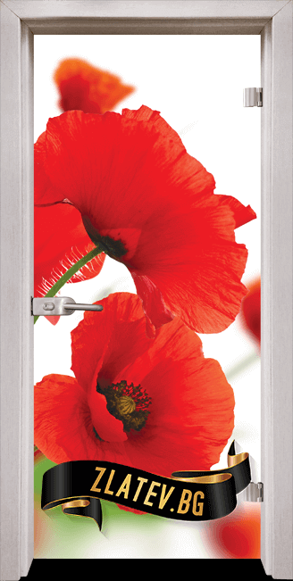 Стъклена интериорна врата Print G 13-8 с каса Перла