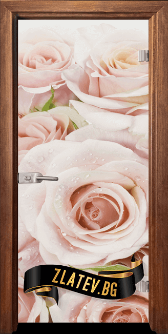 Стъклена интериорна врата Print G 13-7 с каса Златен дъб