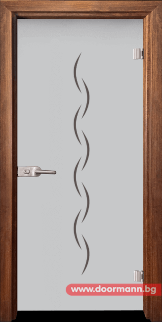 Стъклена врата модел Gravur 13-1