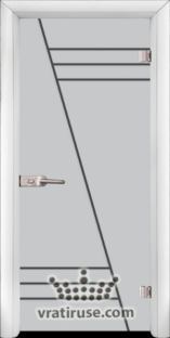 Стъклена интериорна врата Sand G 13-4, каса Бяла